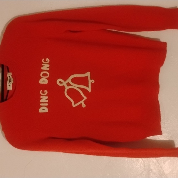 Boden Festive Embroidered Red Sweater Sz XS Mint - Picture 4 of 7